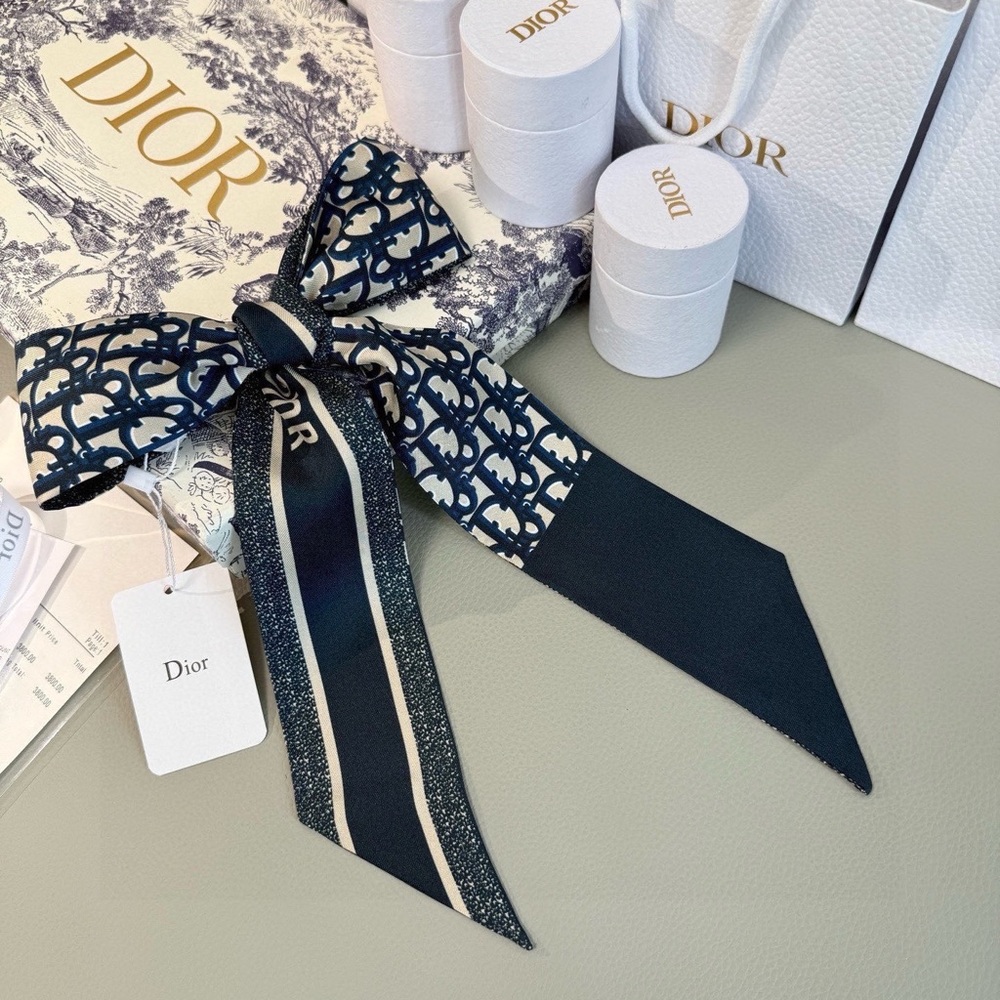 Dior Monogram Bow Scarf